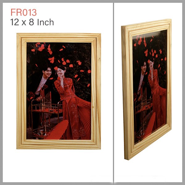 Single Line Wooden Photo Frame: 12x8 - FR013