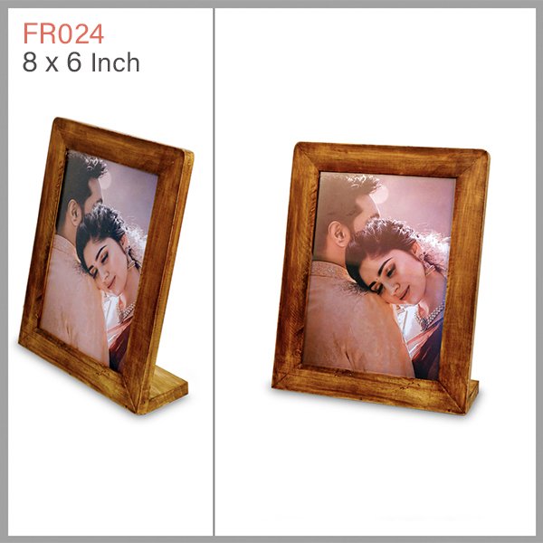 Slanting Classic Wooden Photo Frame: 8x6 - FR024