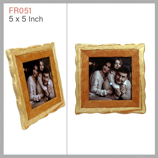 Dual Colour Zig Jag Wooden Photo Frame: 5x5 - FR051