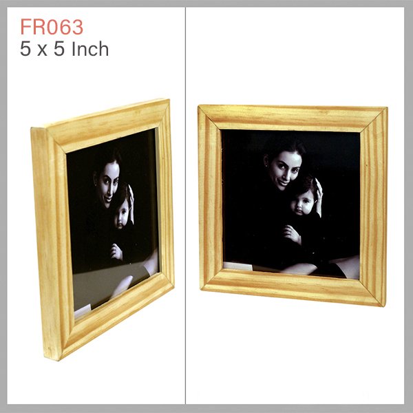 Square Model Wooden Photo Frame: 5x5 - FR063