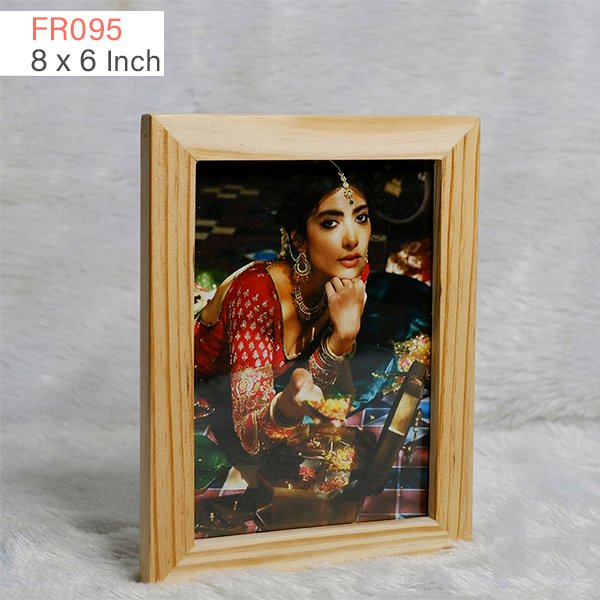 Classic Plain Wooden Photo Frame: 8x6 - FR095