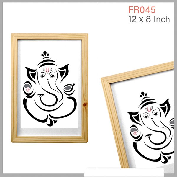 Classic Plain Wooden Photo Frame: 12x8 - FR045