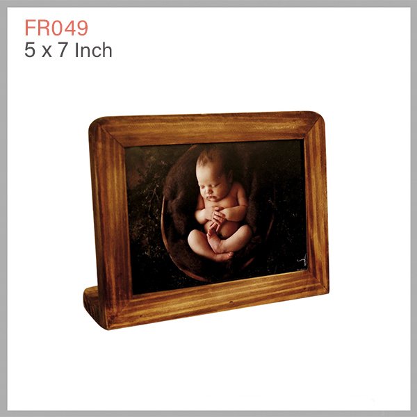 Coffee Brown Self Support Wooden Photo Frame: 5x7 - FR049