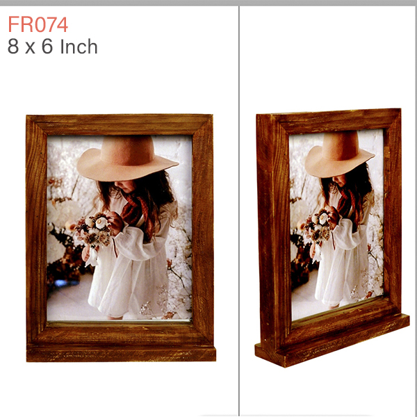 Tabletop Coffee Brown Wooden Photo Frame: 8x6 - FR074