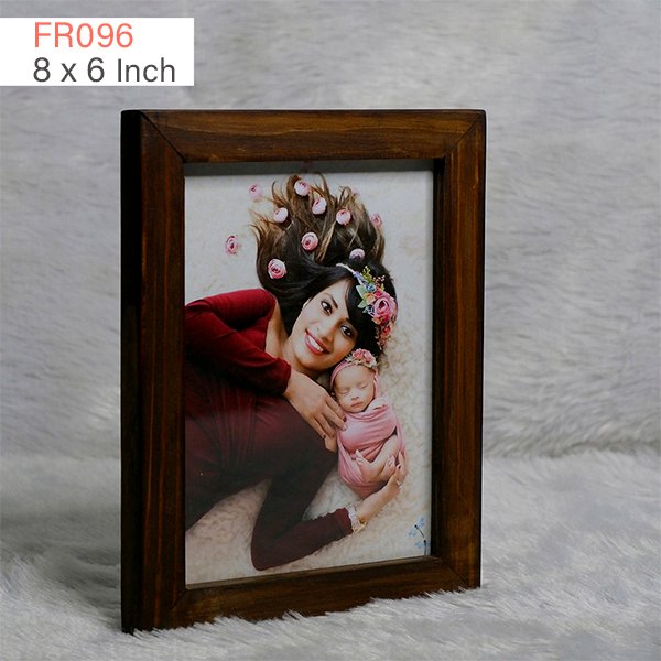 Classic Coffee Brown Wooden Photo Frame: 8x6 - FR096